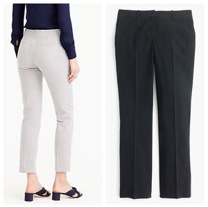 NWT J. Crew Black Cropped Seersucker Trousers. Sz0
